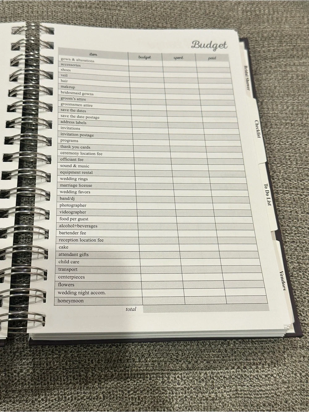 Future Mrs Johnson Wedding Planner Organizer